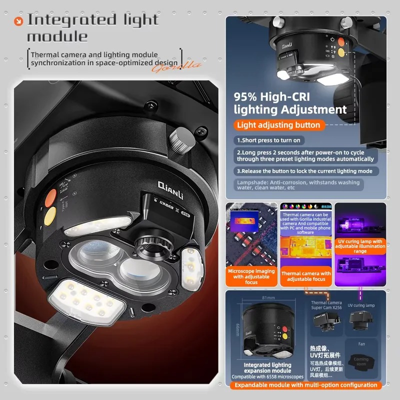 Qianli 6558 Gorilla Trinocular - огляд і ціна Electronic Repair