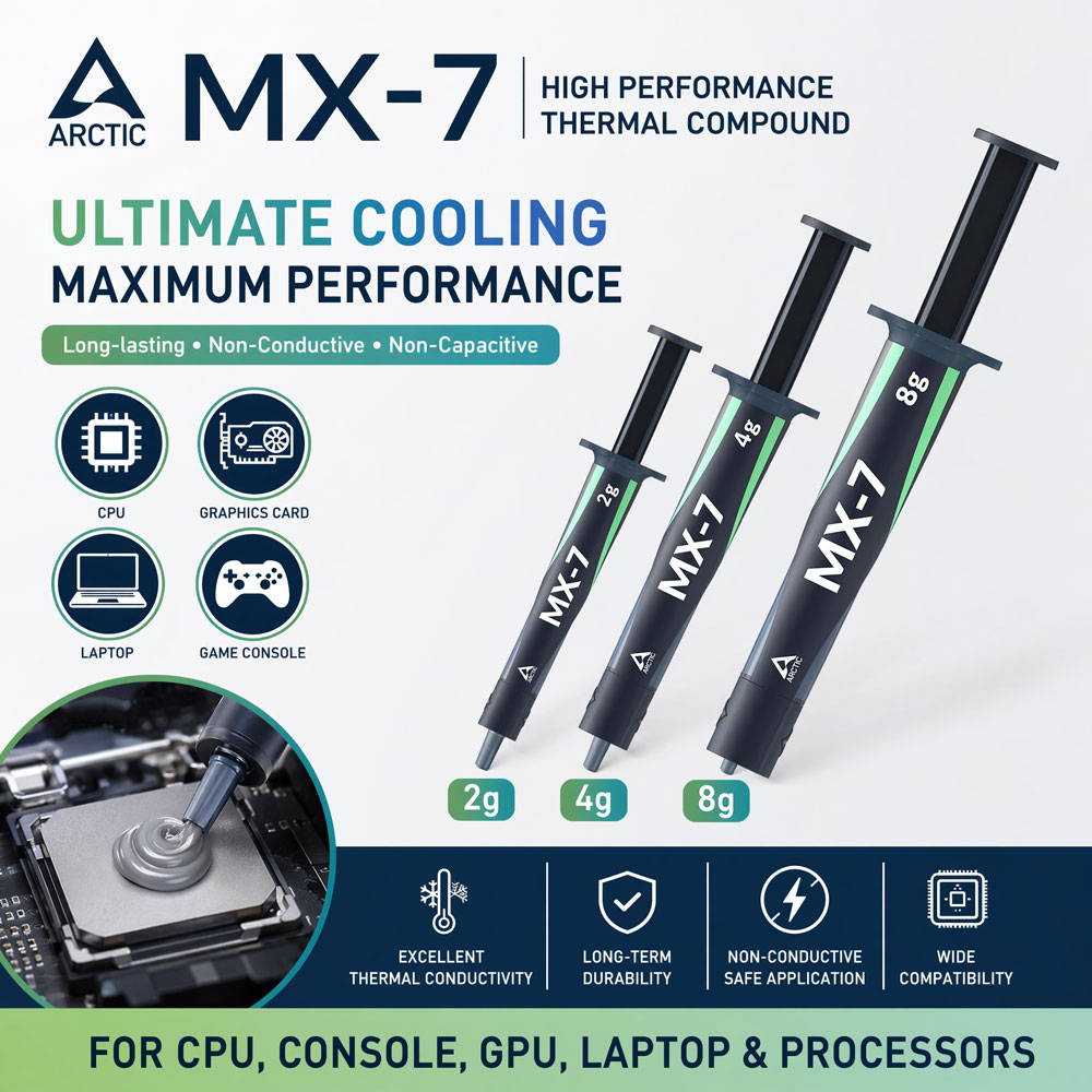 ARCTIC MX-7 4G 8G 2G Ultimate  - огляд і ціна Thermal Paste Cpu