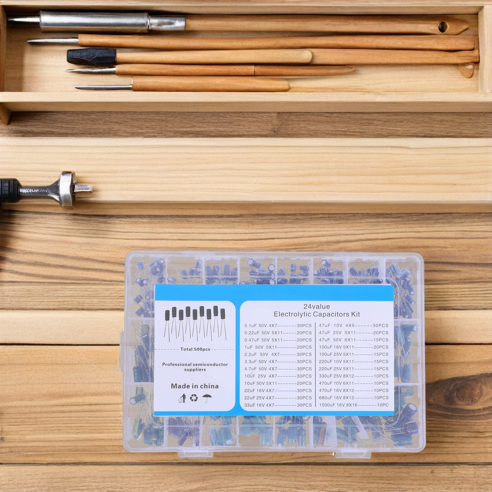 500Pcs Aluminum Electrolytic C - огляд і ціна Electronic Repair