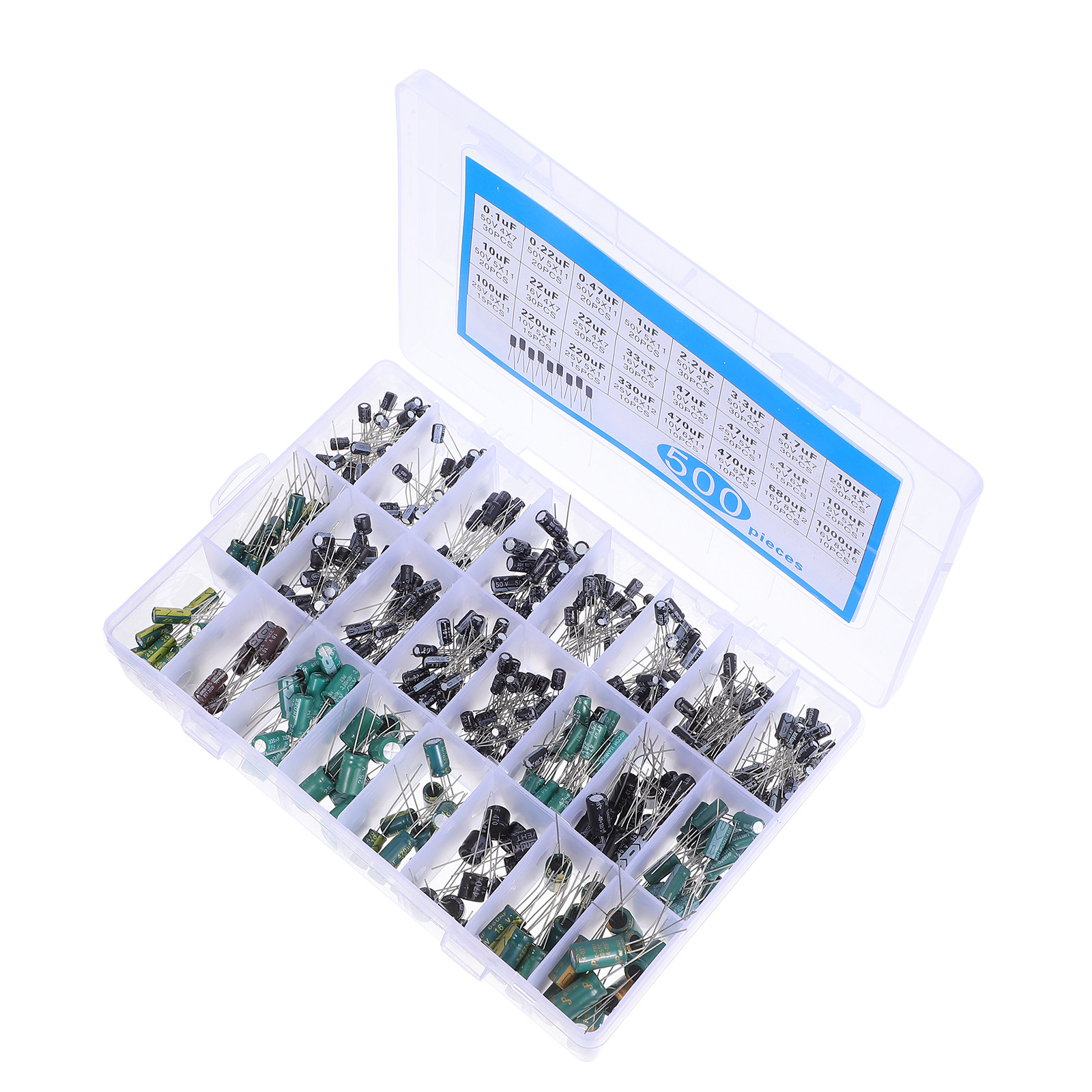500Pcs Aluminum Electrolytic C - огляд і ціна Electronic Repair